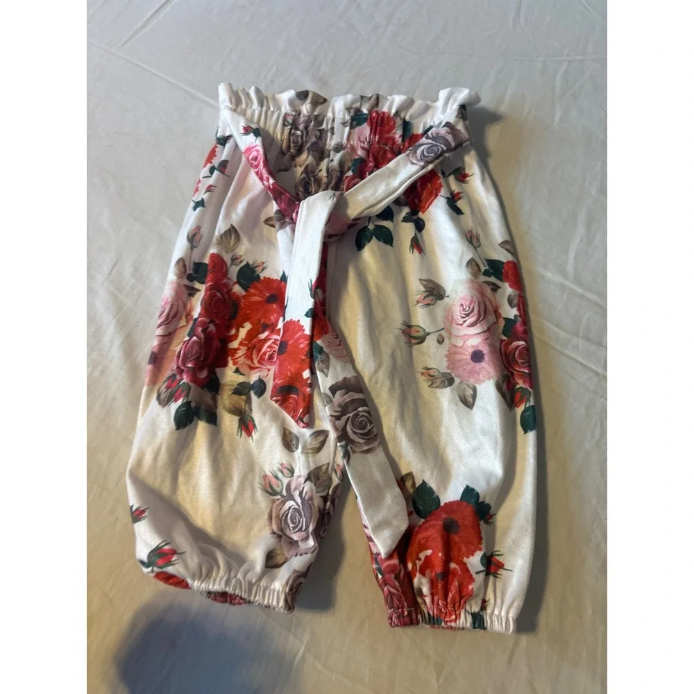 Mixed Brand Leggings Joggers Girls 6-24M Multicolor Floral Leopard Rainbow - Picture 8 of 11